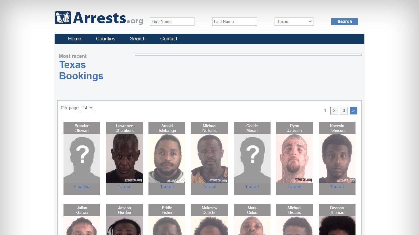 Texas Arrests and Inmate Search